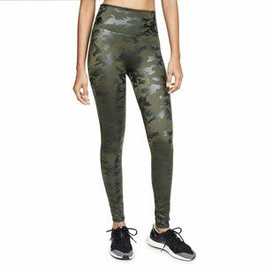 NWT SPANX Faux Leather Camo Print Leggings Matte